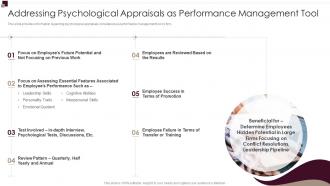 Addressing Psychological Appraisals As Workforce Performance Evaluation And Appraisal