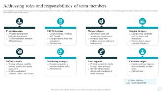 Addressing Roles And Responsibilities Of Team Strategic Guide For Web Design Company