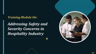Addressing Safety And Security Concerns In Hospitality Industry Training Ppt