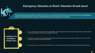 Addressing Safety And Security Concerns In Hospitality Industry Training Ppt Template