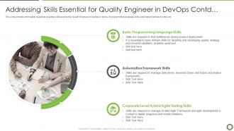 Addressing skills essential for quality engineer end to end qa and testing devops it