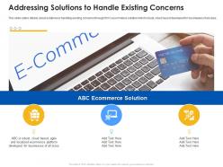 Addressing solutions to handle existing concerns ecommerce platform ppt summary