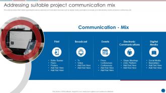 Addressing Suitable Project Communication Mix Stakeholder Communication Plan