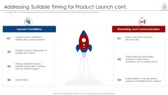 Addressing suitable timing for product managing product launch