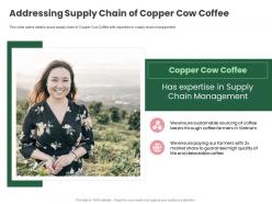 Addressing supply chain of copper cow coffee copper cow coffee funding elevator ppt elements