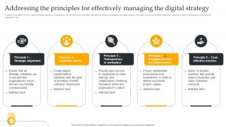 Addressing The Principles For Effectively Using Digital Strategy To Accelerate Business Growth Strategy SS V