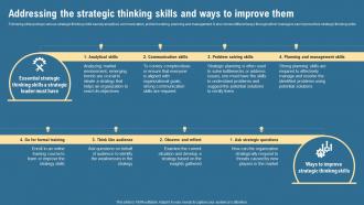 Addressing The Strategic Thinking Skills And Ways To Improve Them Strategic Management Guide