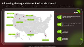 Addressing The Target Cities Food Product Launching New Food Product To Maximize Sales And Profit