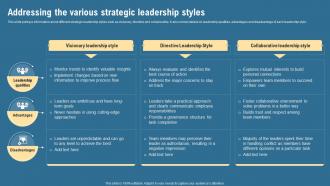 Addressing The Various Strategic Leadership Styles Strategic Management Guide