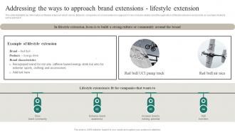 Addressing The Ways To Approach Brand Extensions Lifestyle Positioning A Brand Extension