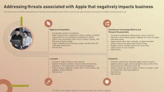 Addressing Threats Associated With Apple That Negatively Apple Branding Brand Story Branding SS V