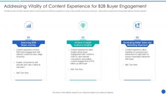 Addressing Vitality Of Content Experience For B2B Buyer Engagement Ppt Tips