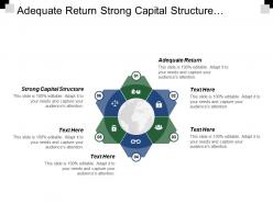 Adequate return strong capital structure sustainable growth stakeholder management