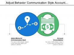 Adjust behavior communication style account consolidation set targets