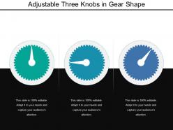 Adjustable three knobs in gear shape