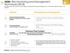 Adm risk monitoring and management techniques 2018
