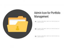 Admin icon for portfolio management