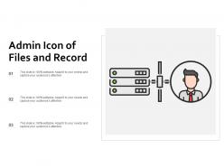 Admin icon of files and record