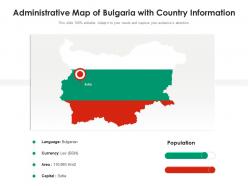 Administrative map of bulgaria with country information