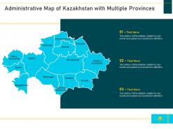 Administrative map of kazakhstan with multiple provinces