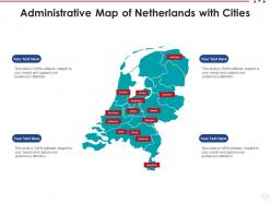 Administrative map of netherlands with cities