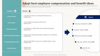 Adopt Best Employee Compensation And Benefit Ideas Effective Employee Engagement