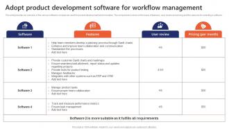 Adopt Product Development Software For Workflow Market Penetration To Improve Brand Strategy SS
