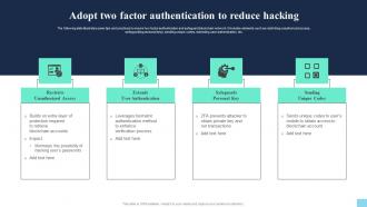 Adopt Two Factor Authentication To Reduce Hacking Hands On Blockchain Security Risk BCT SS V