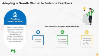 Adopting A Growth Mindset To Embrace Feedback Training Ppt