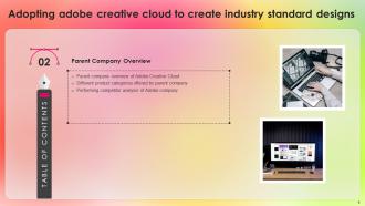 Adopting Adobe Creative Cloud To Create Industry Standard Designs TC CD Slides Pre-designed