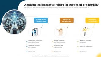 Adopting Collaborative Robots Articulated Robot Manipulators For Manufacturing Facility RB SS