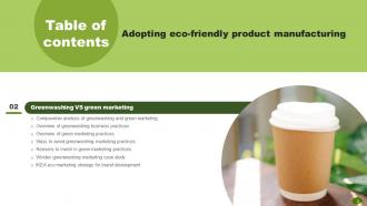 Adopting Eco Friendly Product Manufacturing MKT CD V Template Compatible