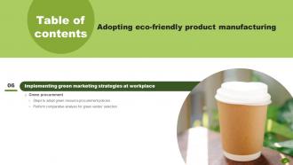 Adopting Eco Friendly Product Manufacturing MKT CD V Template Researched