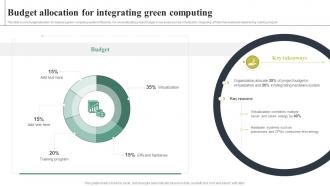 Adopting Green Computing For Attaining Budget Allocation For Integrating