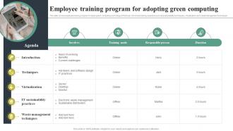 Adopting Green Computing For Attaining Employee Training Program