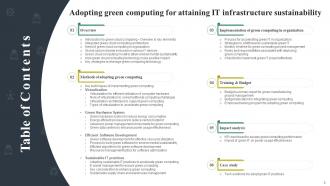 Adopting Green Computing For Attaining IT Infrastructure Sustainability Complete Deck Best Captivating
