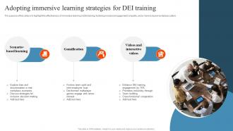 Adopting Immersive Learning Strategies For DEI Training