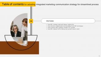 Adopting Integrated Marketing Communication Strategy For Streamlined Process MKT CD V Graphical Engaging