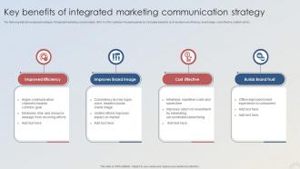 Adopting Integrated Marketing Key Benefits Of Integrated Marketing Communication Strategy MKT SS V