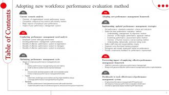 Adopting New Workforce Performance Evaluation Method Powerpoint Presentation Slides Appealing Attractive