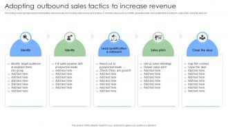 Adopting Outbound Sales Tactics To Steps To Build And Implement Sales Strategies