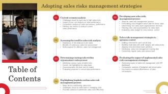 Adopting Sales Risks Management Strategies Powerpoint Presentation Slides Image Multipurpose