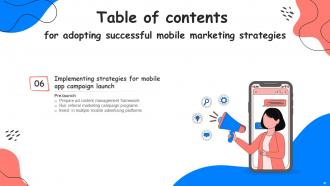 Adopting Successful Mobile Marketing Strategies Powerpoint Presentation Slides MKT CD Good Informative