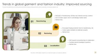 Adopting The Latest Garment Industry Trends Sustainable Clothes Production Complete Deck Informative Visual