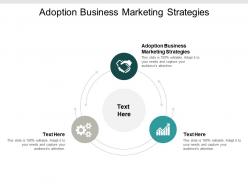 Adoption business marketing strategies ppt powerpoint presentation slides layout ideas cpb