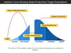 Adoption curve showing slope productivity trigger expectations