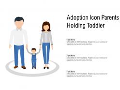 Adoption icon parents holding toddler