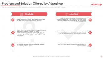 Adpushup investor funding elevator pitch deck ppt template