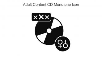 Adult Content CD Monotone Icon In Powerpoint Pptx Png And Editable Eps Format