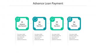 Advance loan payment ppt powerpoint presentation summary master slide cpb